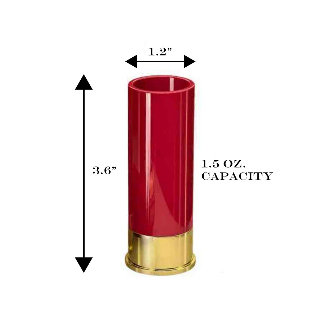 12 Gauge Shotgun Shell Shot Glasses, set of 4