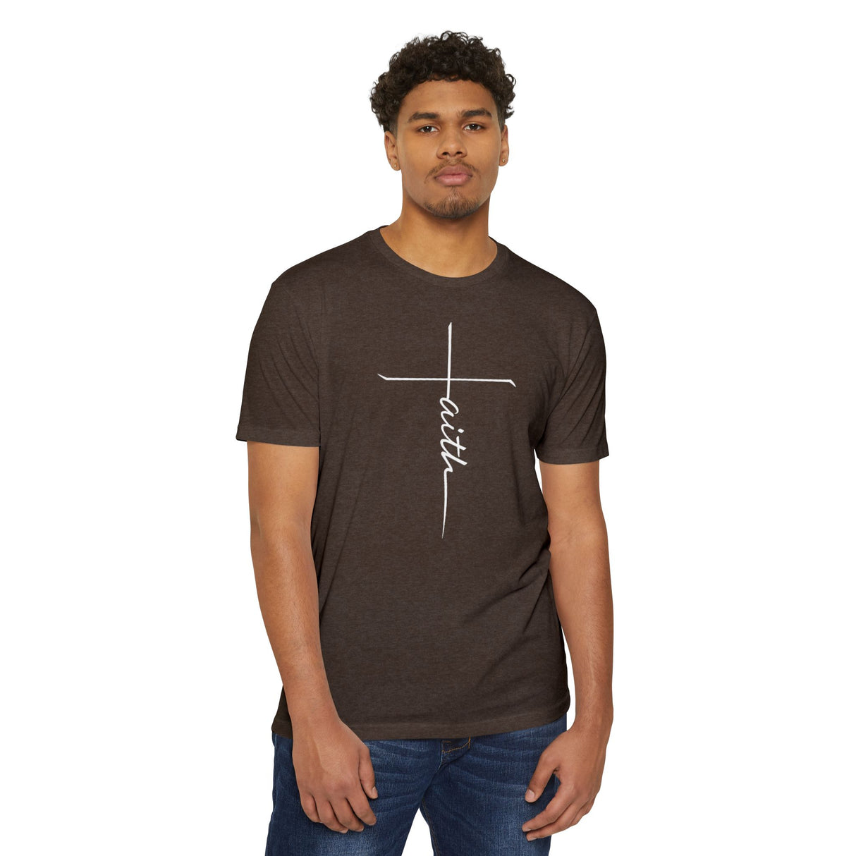 White Faith Cross Tee