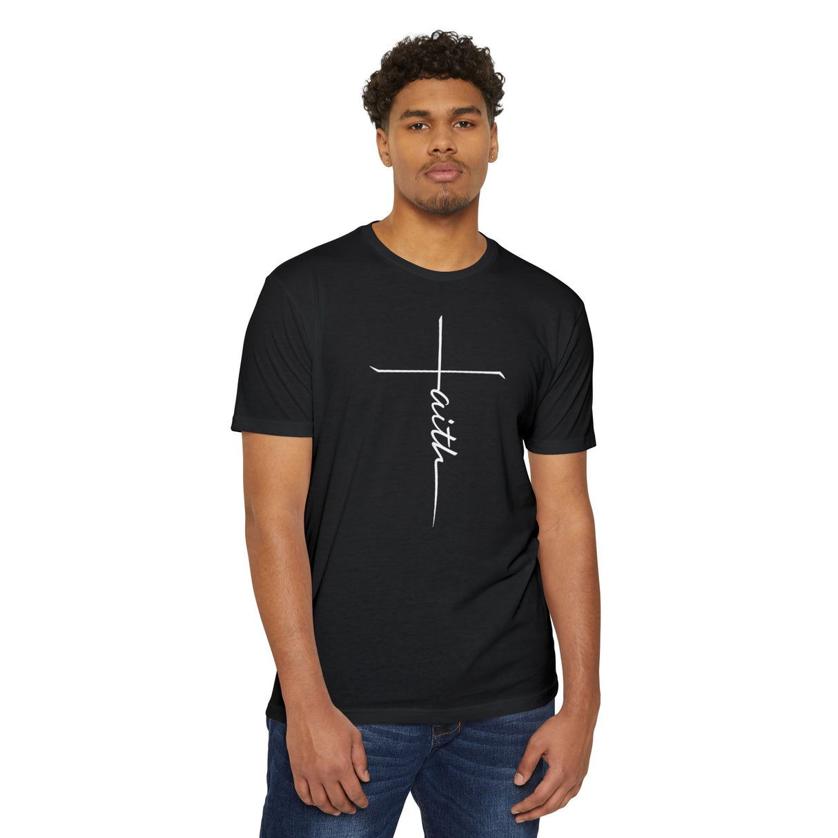 White Faith Cross Tee