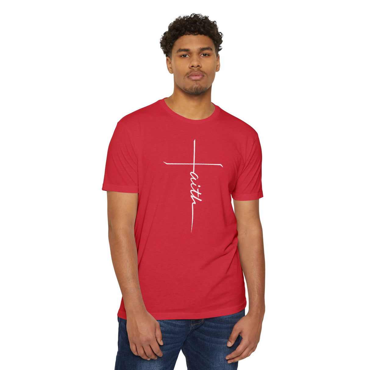 White Faith Cross Tee