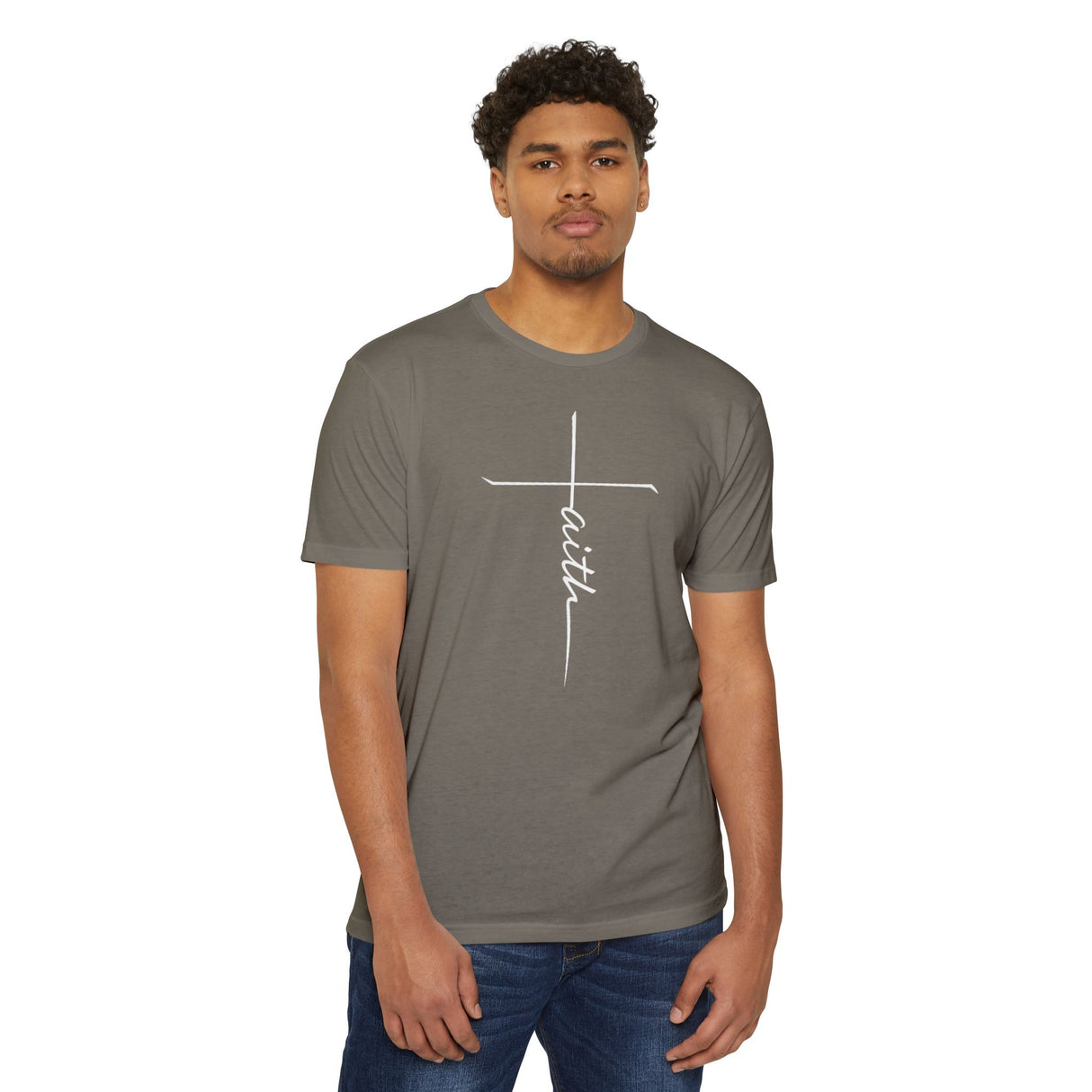White Faith Cross Tee