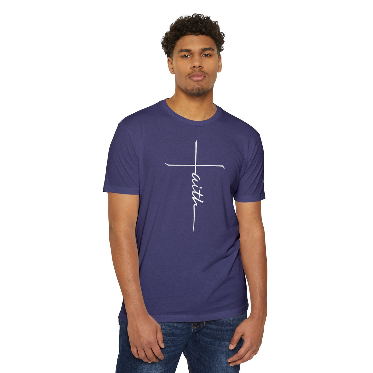 White Faith Cross Tee