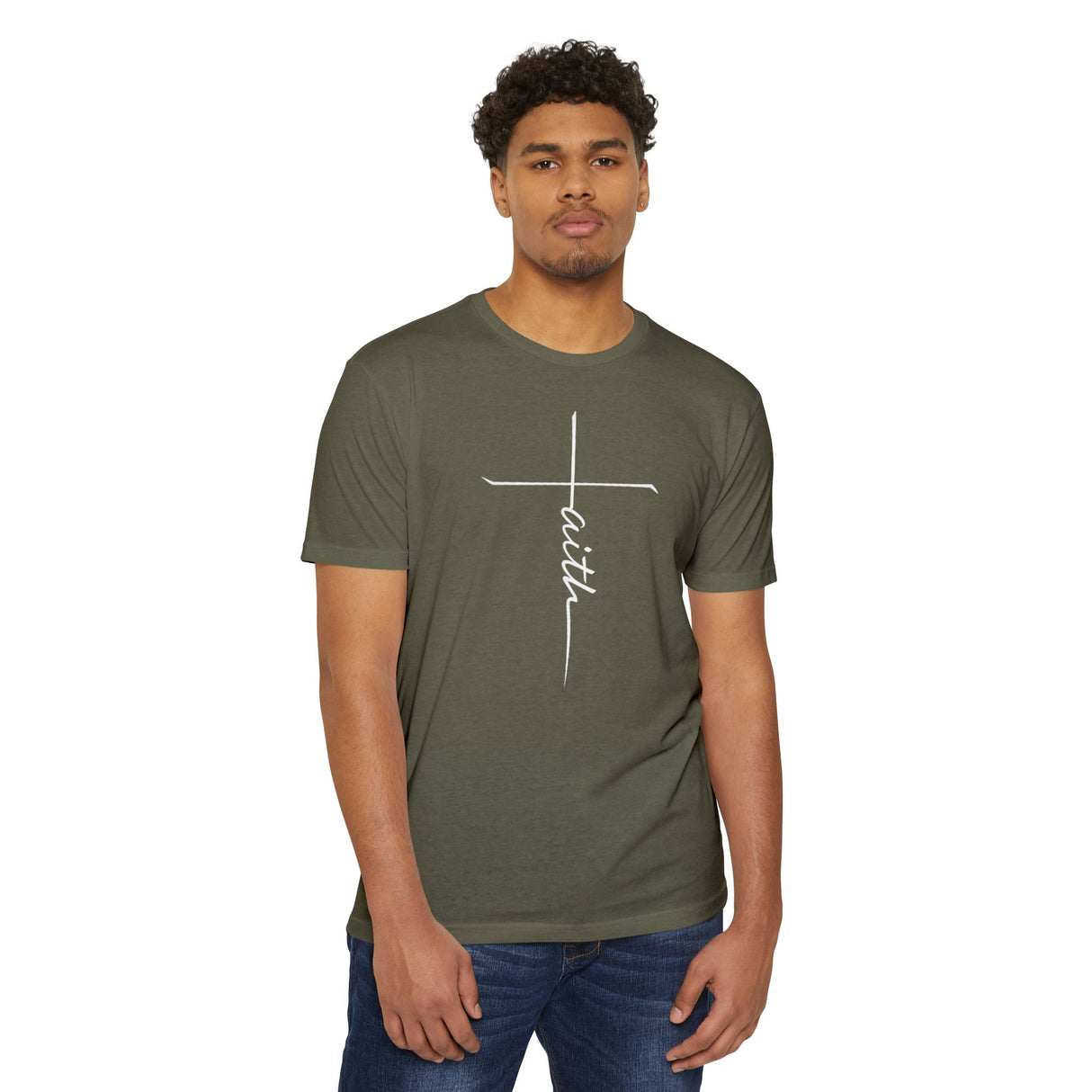 White Faith Cross Tee