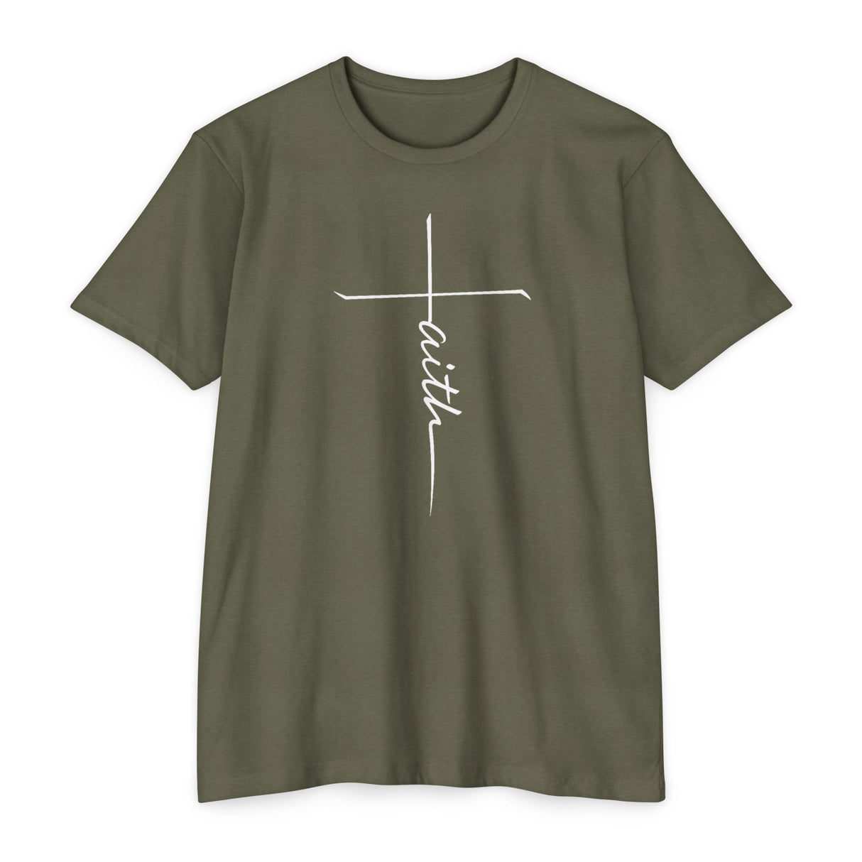 White Faith Cross Tee