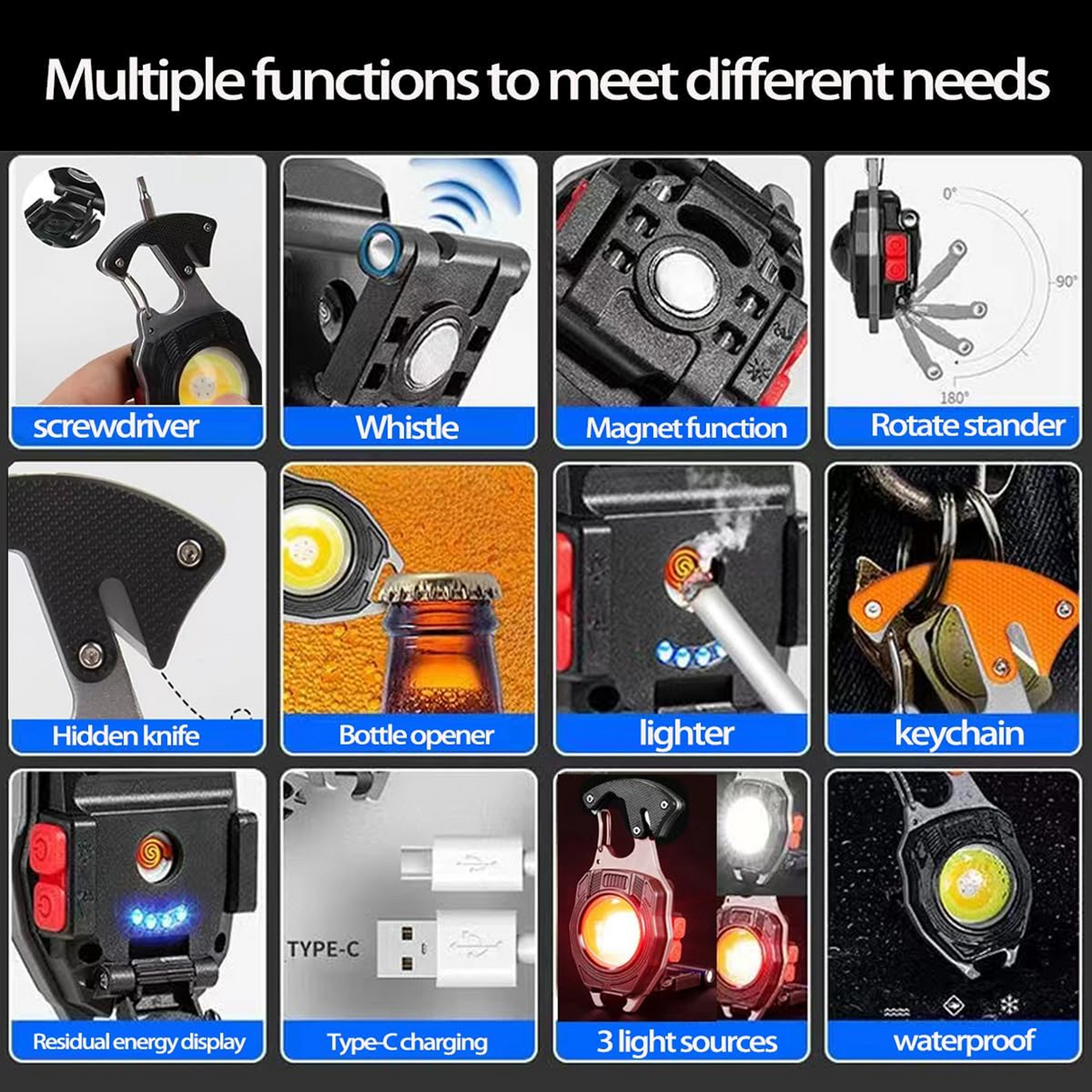 Magnetic COB Keychain Work light