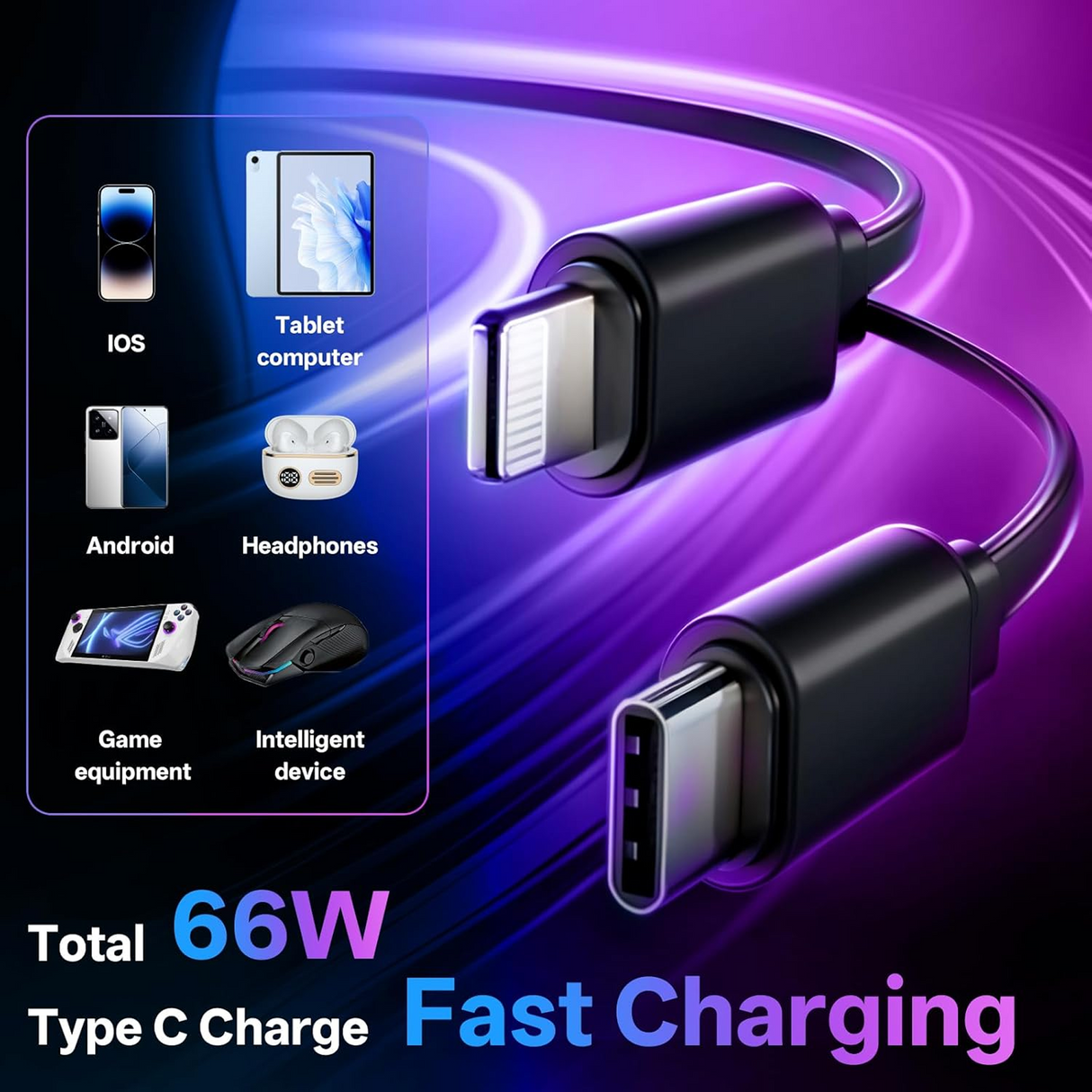 4 in 1 Car Charging Port Starlight