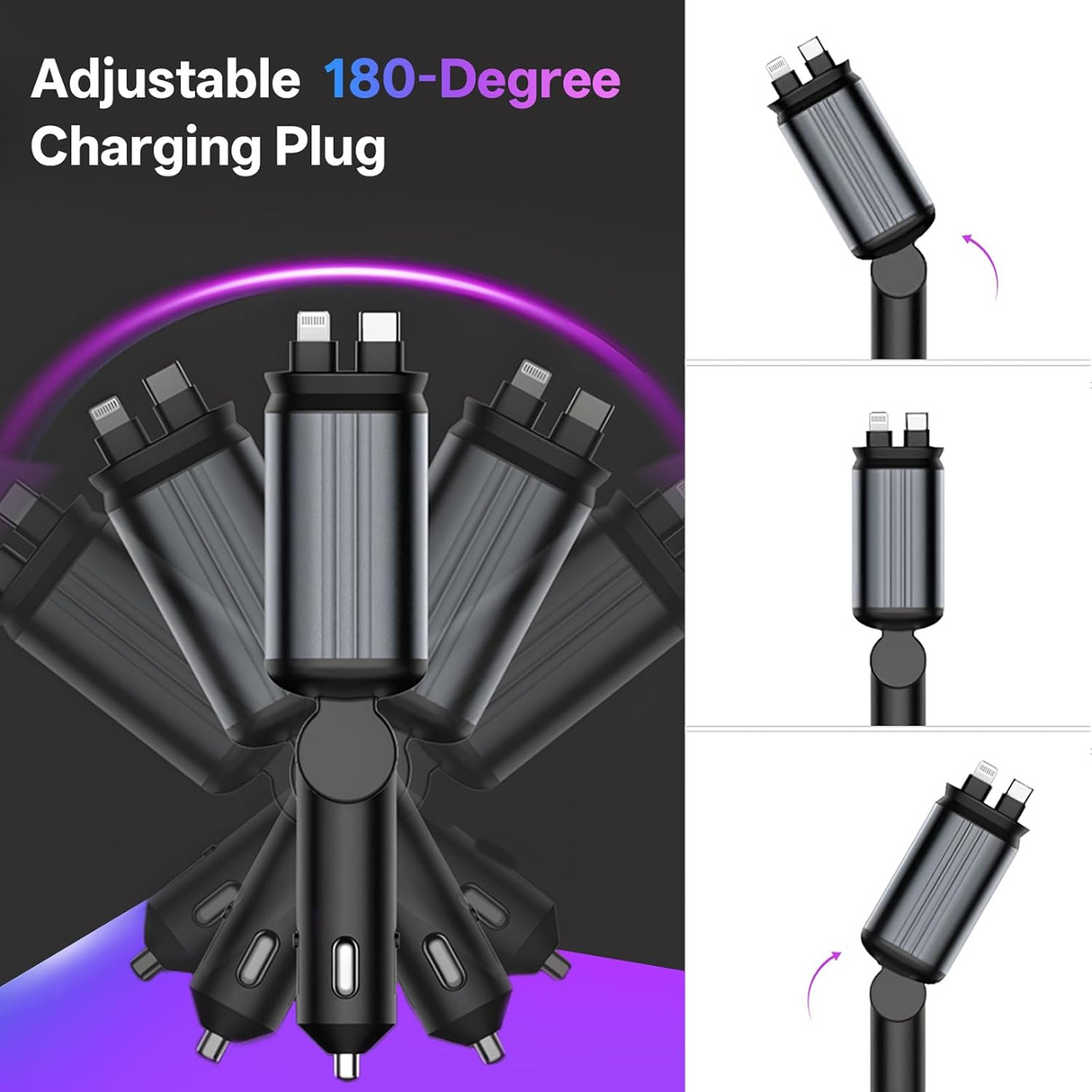 4 in 1 Car Charging Port Starlight