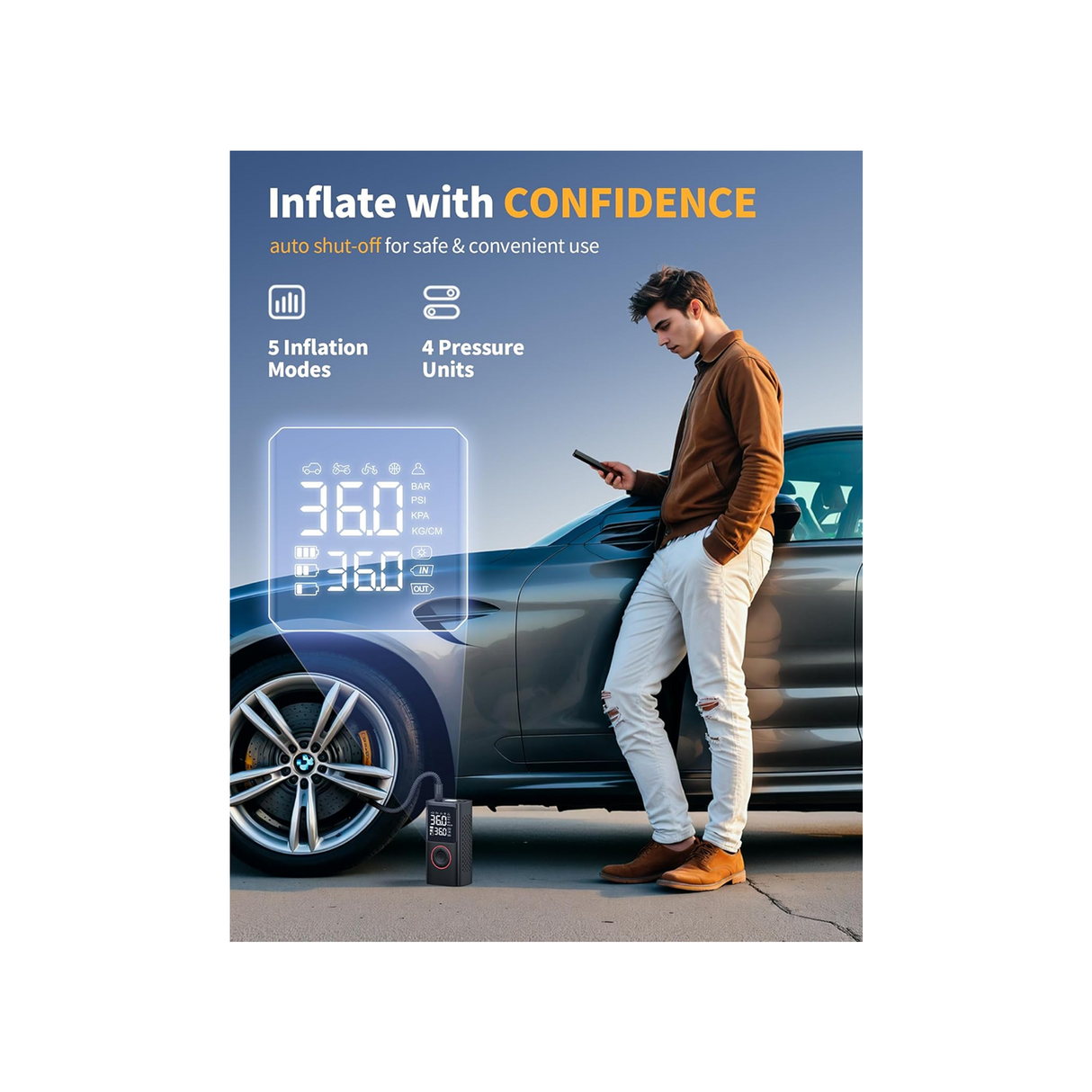 Portable Cordless Tire Inflator