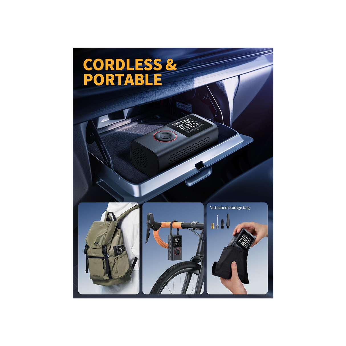 Portable Cordless Tire Inflator