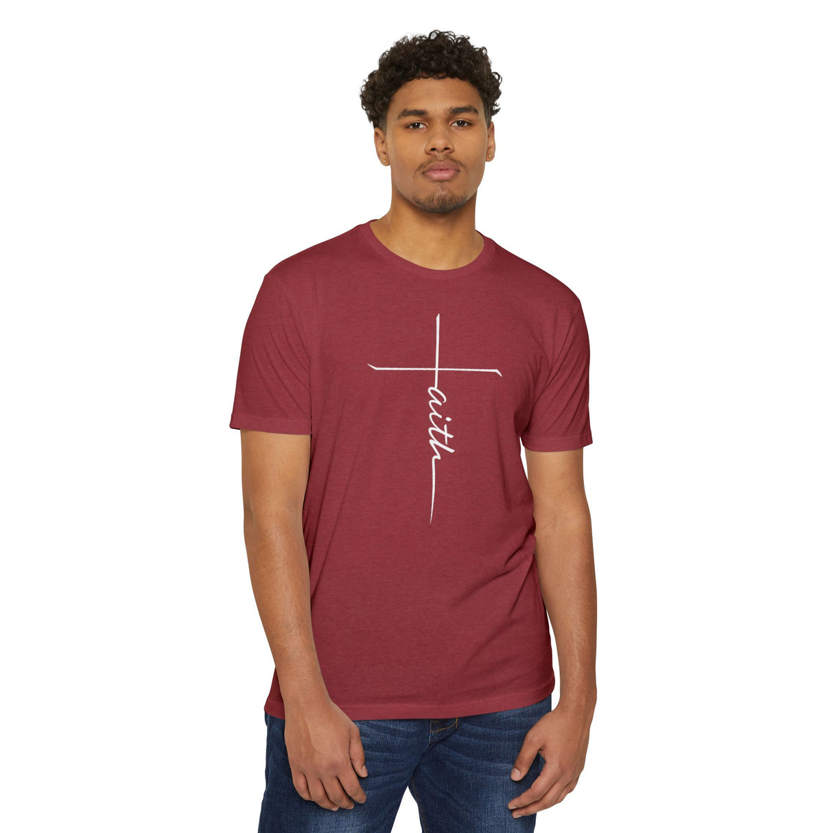 White Faith Cross Tee