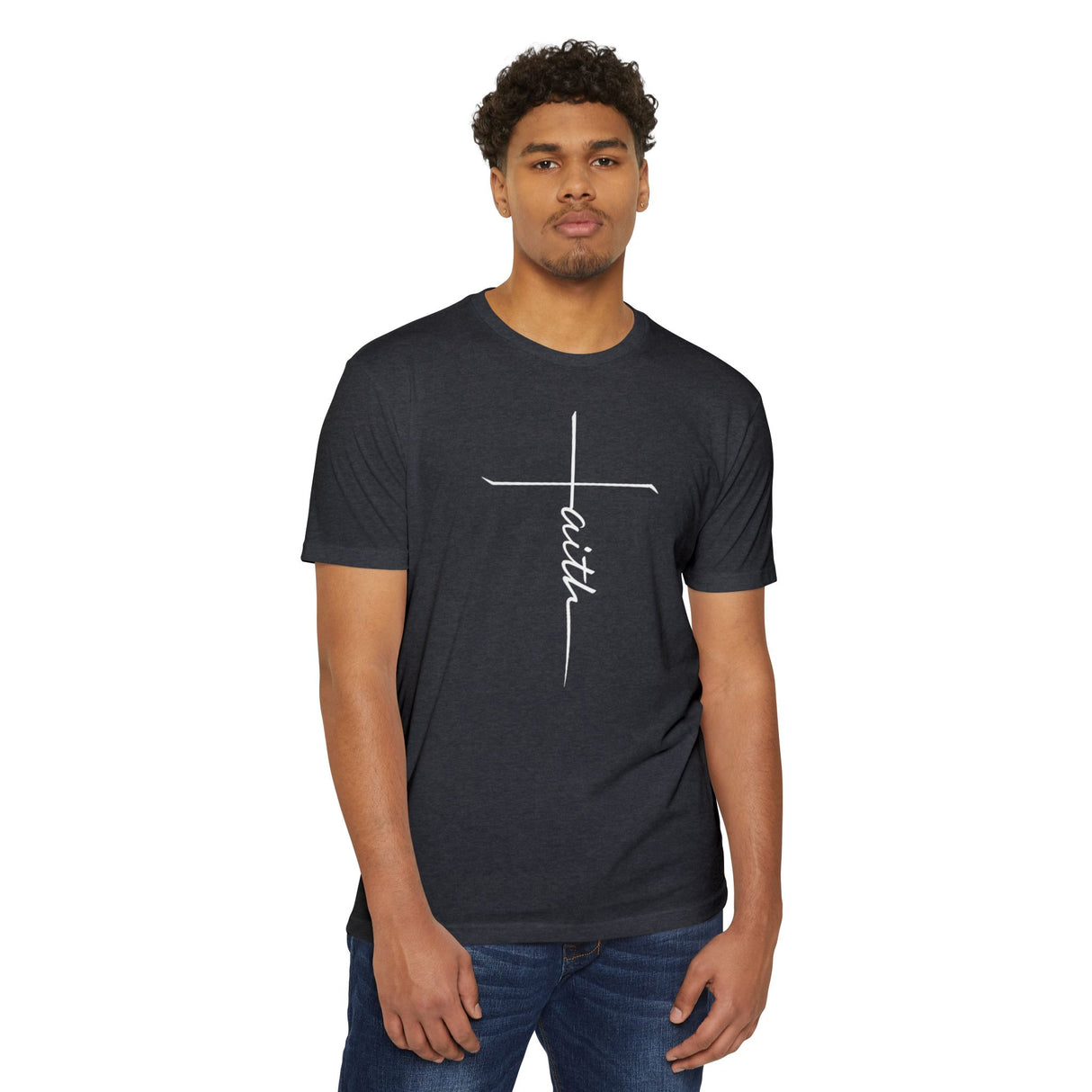White Faith Cross Tee