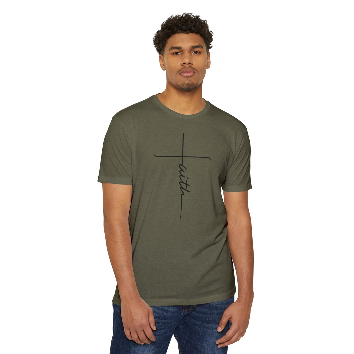 Black Faith Cross Tee