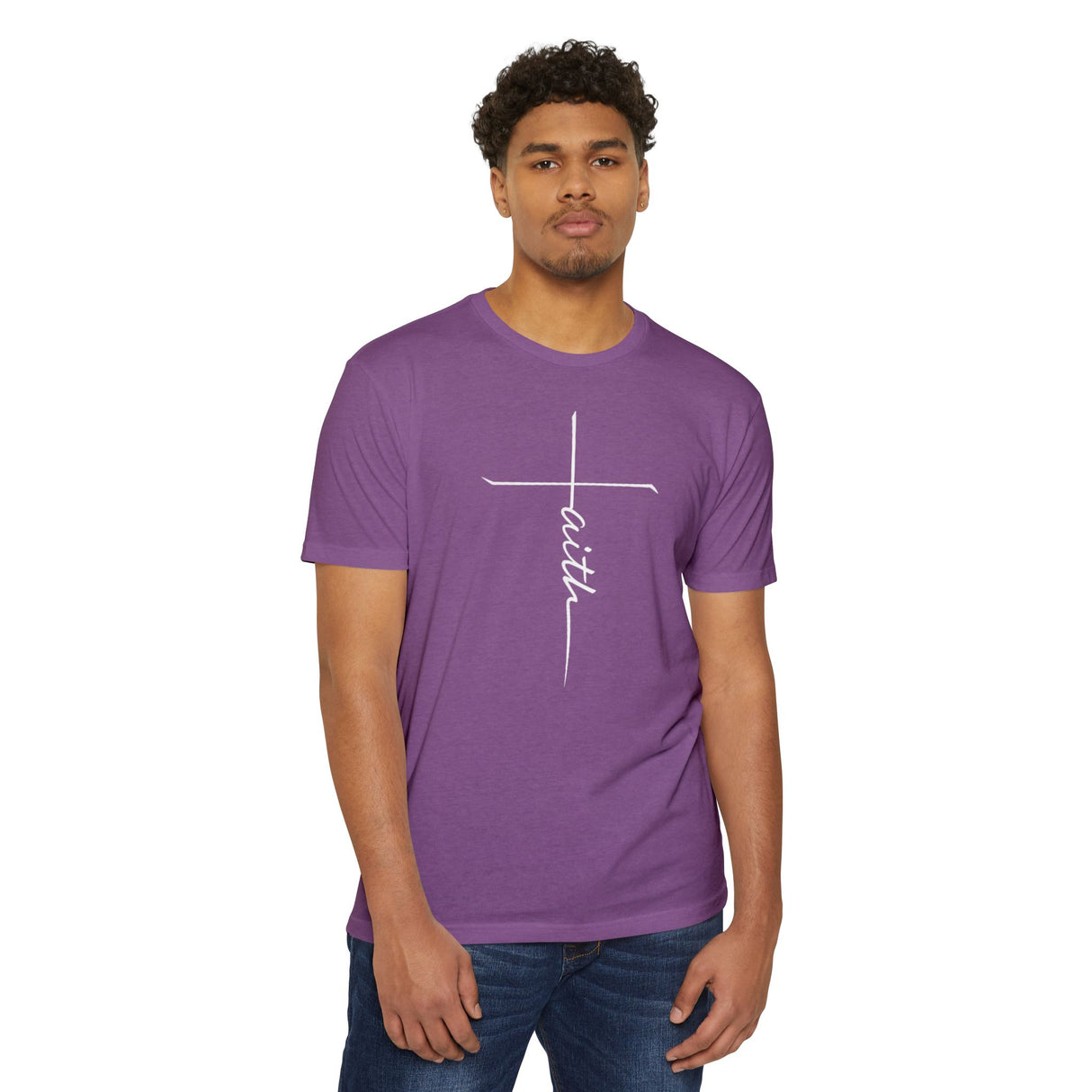 White Faith Cross Tee