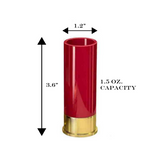 12 Gauge Shotgun Shell Shot Glasses, set of 4
