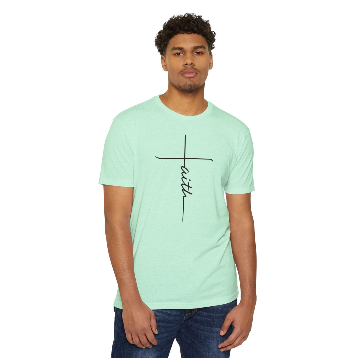 Black Faith Cross Tee
