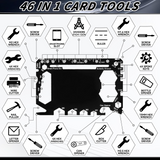 Credit Card Wallet Multitool 46 in 1 Stainless Steel Survival Pocket Tool